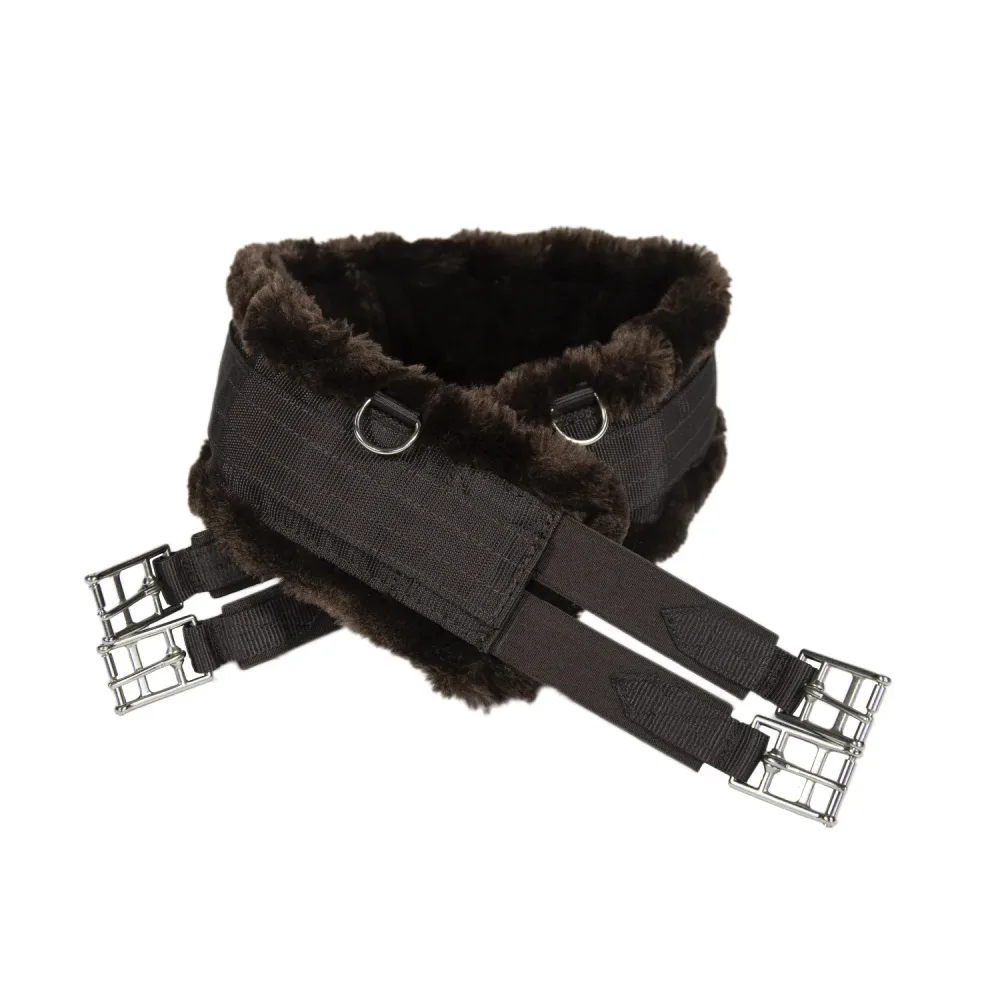 Kentucky Horsewear Sattelgurt mit Lammfellimitat Elastik