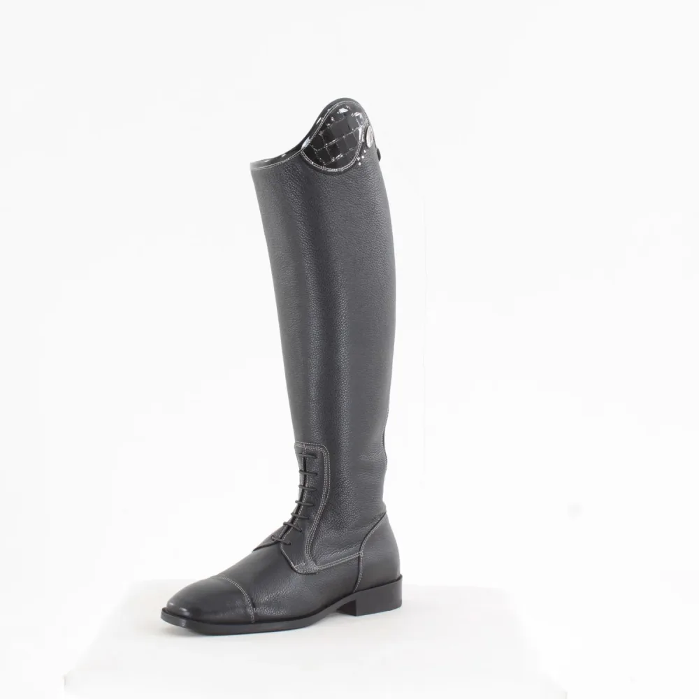 DeNiro Reitstiefel Salentino 02 schwarz Top Lucido