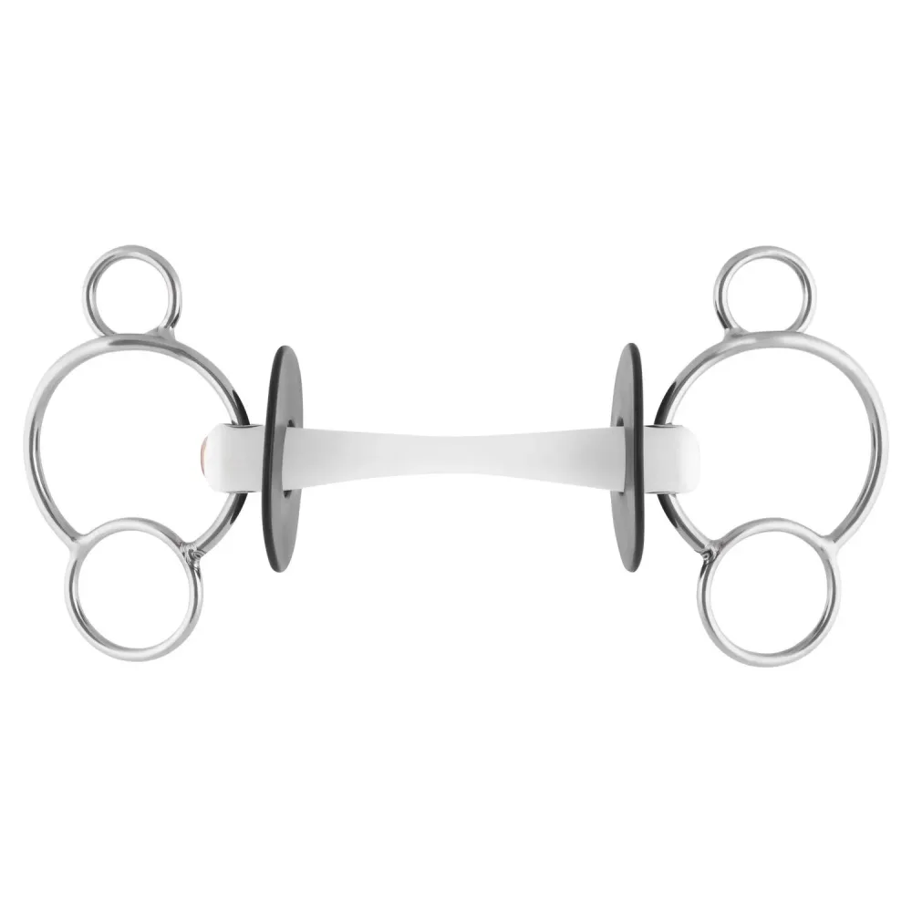 Nathe 3Ring Gebiss mit biegsamer Stange 20mm