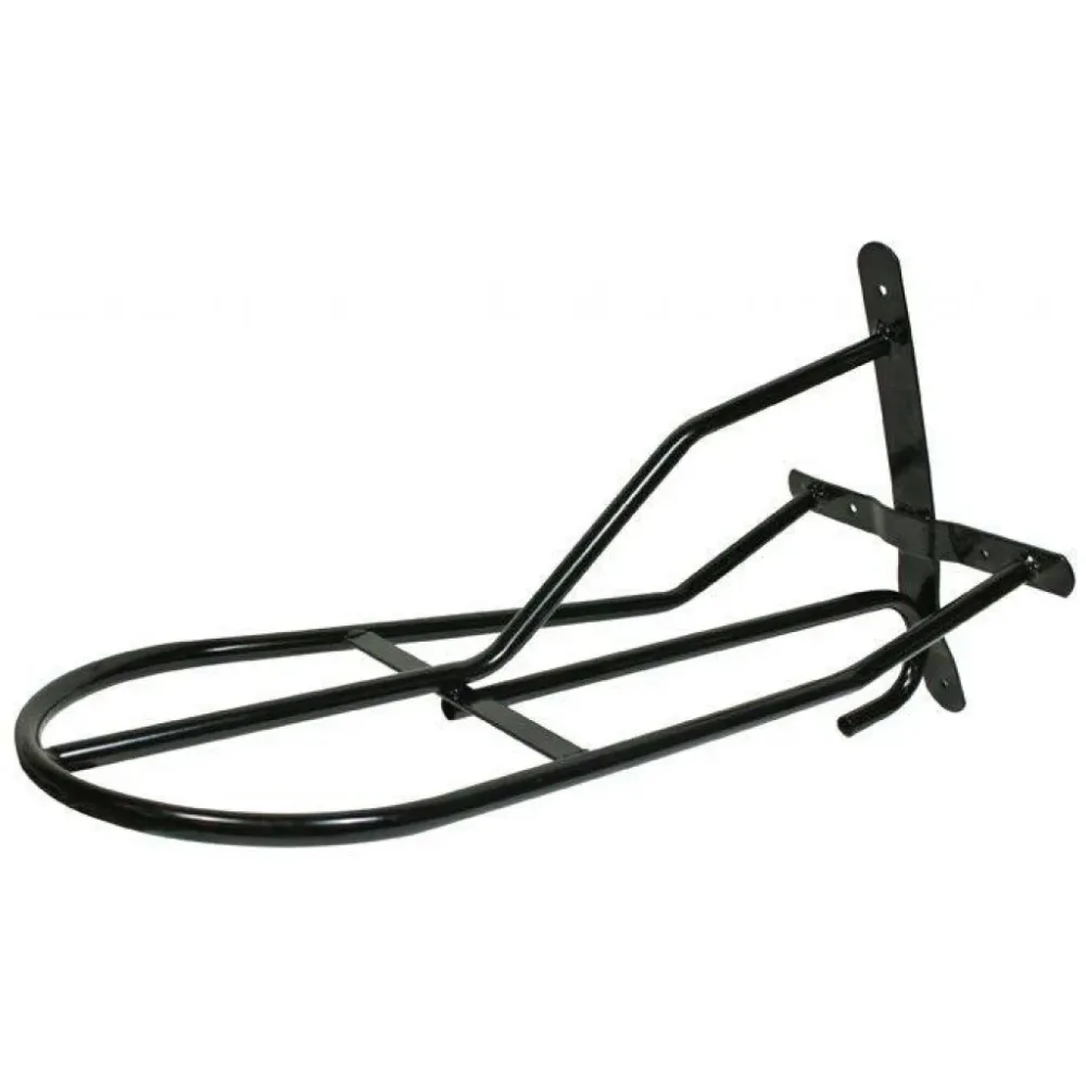 HKM Sattelhalter aus Metall, Wandmontage, schwarz