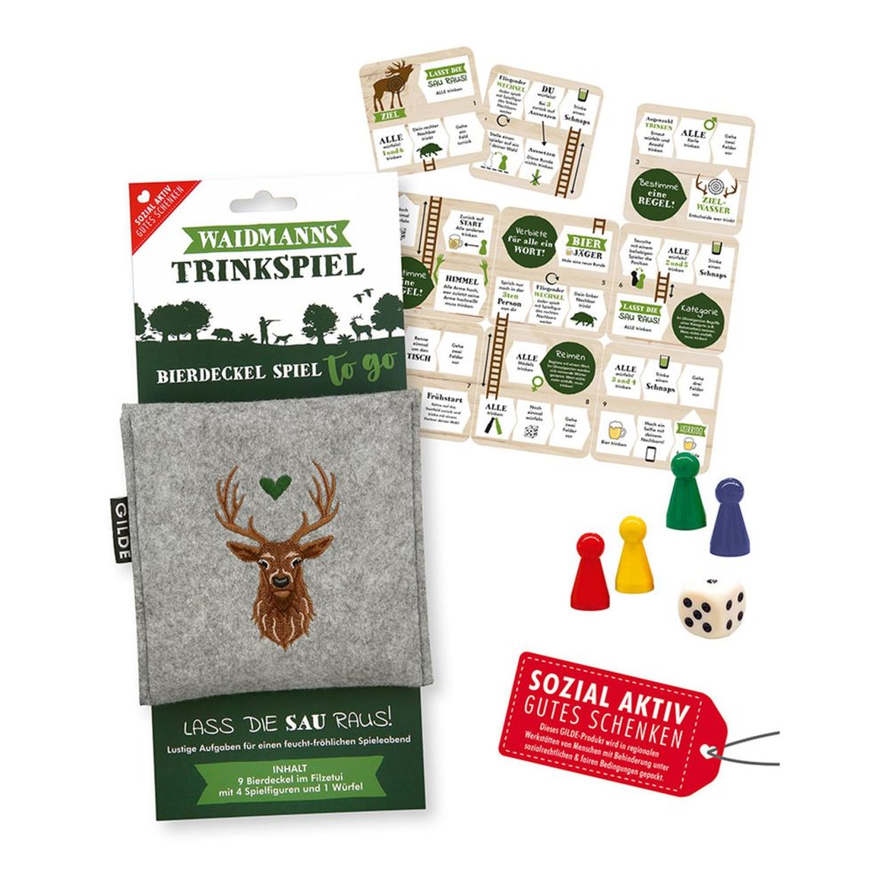 AKAH Bierdeckel-Spiel „To Go“