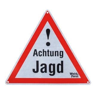 Wald & Forst Warnschild – Achtung Jagd