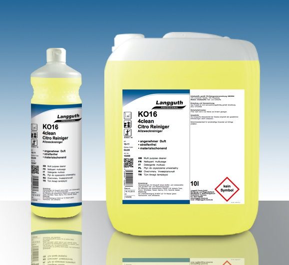 Langguth 4clean Citro Reiniger KO16 - Allzweckreiniger für abwaschbare Oberflächen