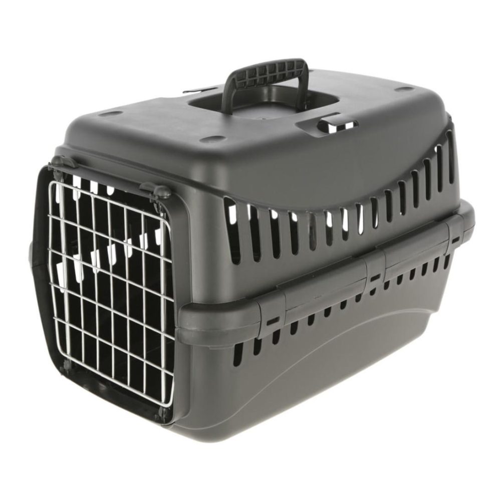 Kerbl Pet Transportbox Expedion Eco - schwarz mit Metalltüre