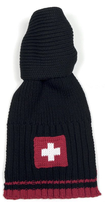 Edelweiss - Schal - Dunkelrot und Weiss