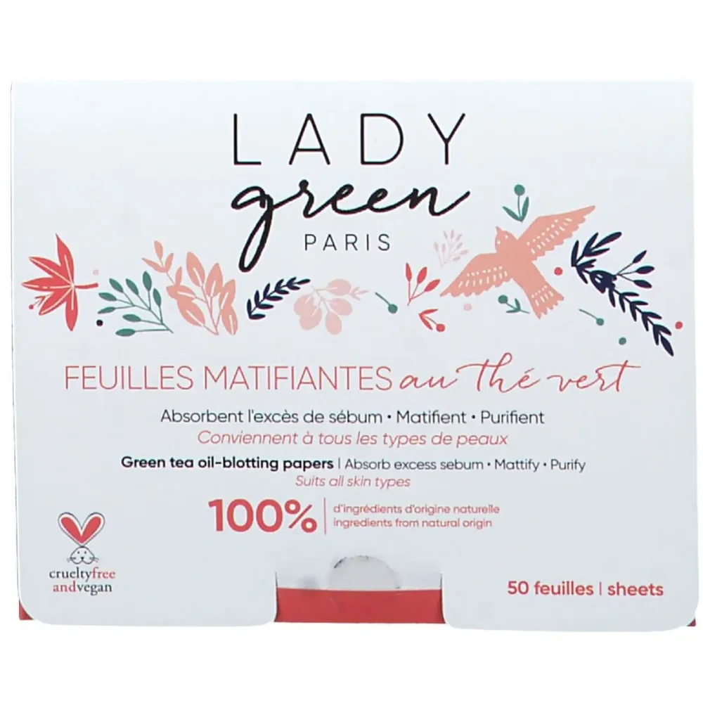 Lady green mattierende Reinigungstücher