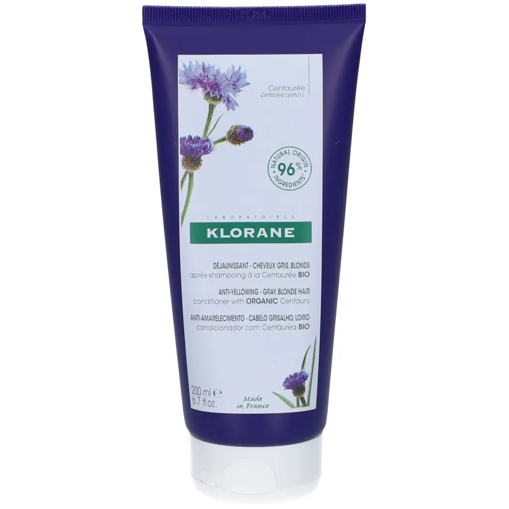 KLORANE - Anti-Gelbstich Pflegebalsam, BIO-Kornblume, 200 ml