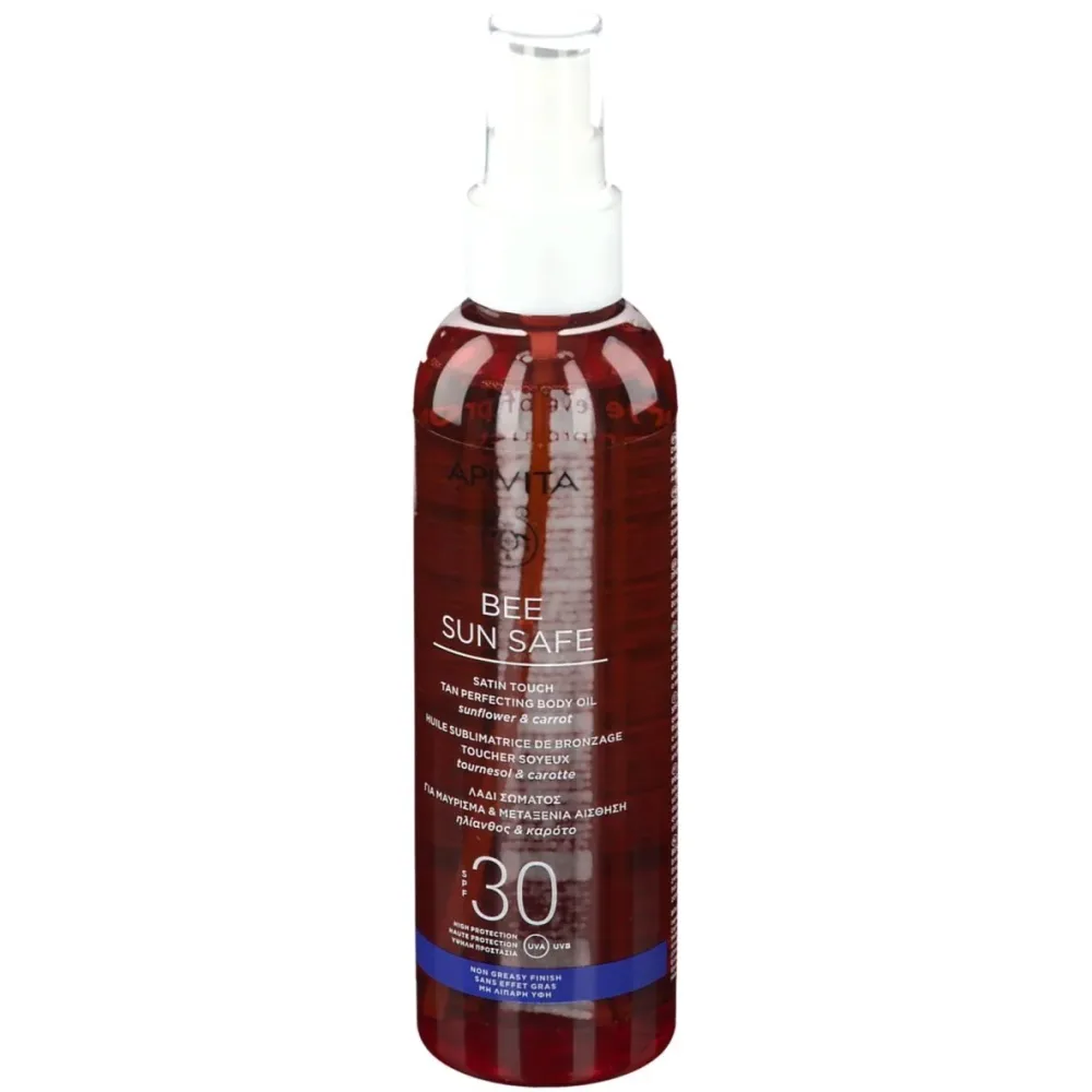 Apivita Satin Touch Tan Perfecting Body Oil LSF 30
