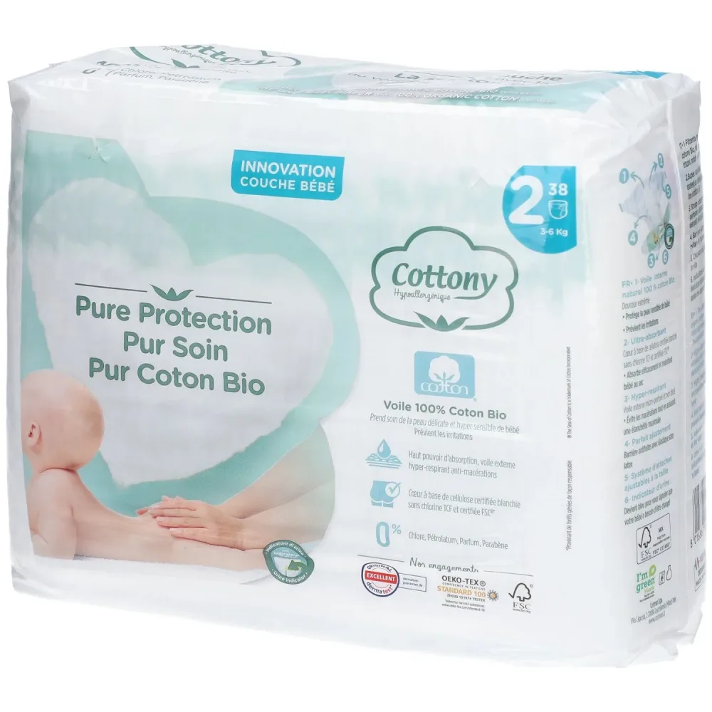 Cottony Baumwollwindeln Größe 2 3-6 kg