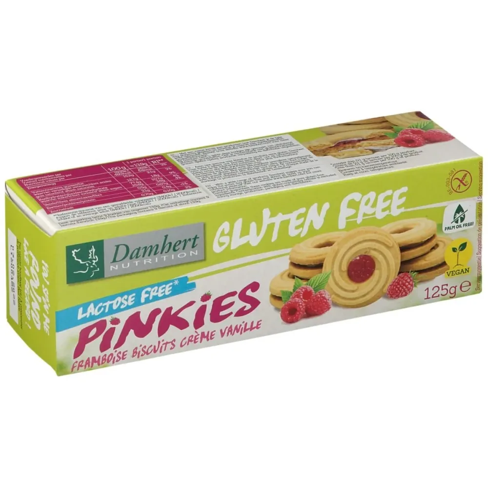 Damhert Gluten Free Pinkies Himbeer Vanillecreme-Kekse