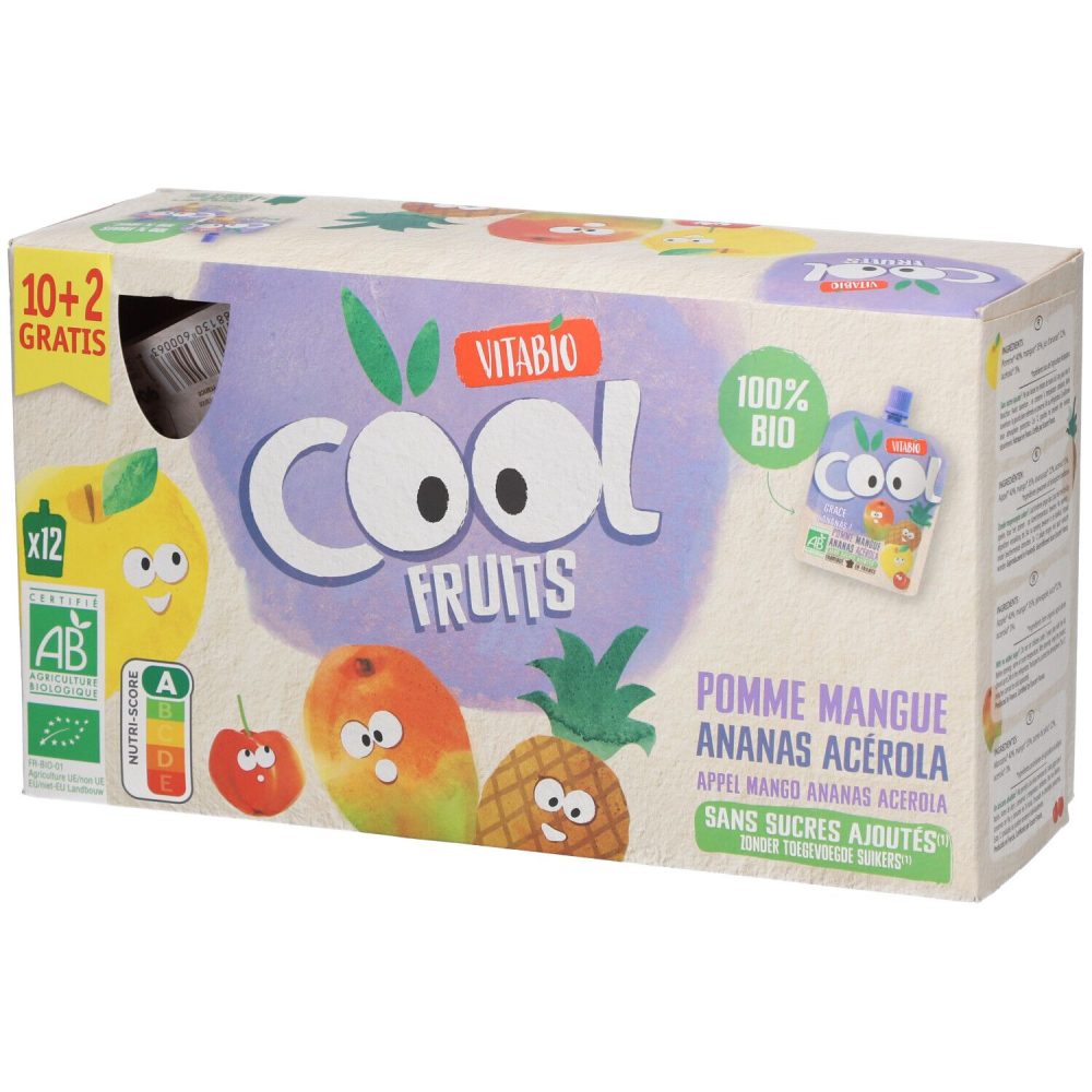 Vitabio Cool Fruits Pomme - Mangue - Ananas Bio