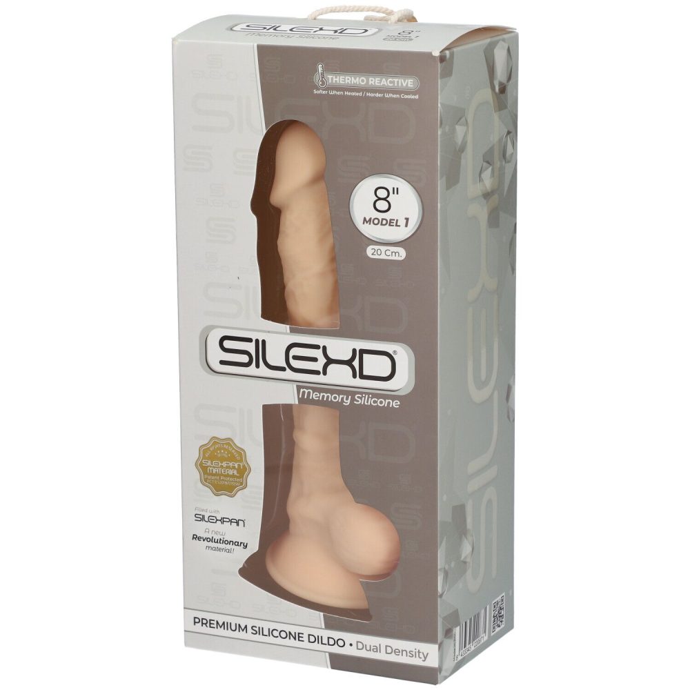 Silexd Premium Silikon Dildo Modell 1 Schwarz 20 cm