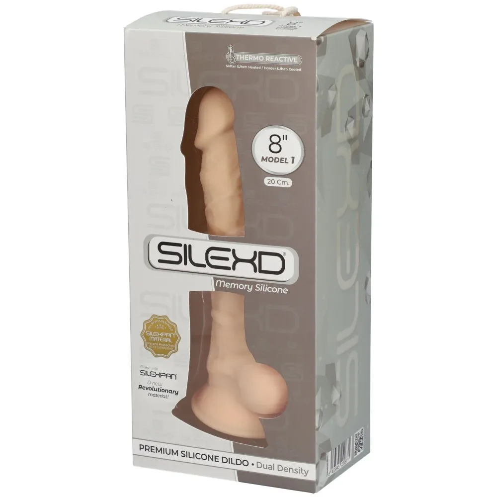 Silexd Premium Silikon Dildo Modell 1 Schwarz 20 cm