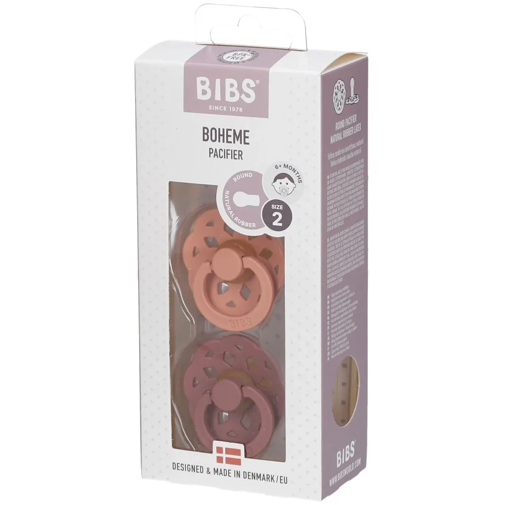 Bibs® Bibs Boheme Sauger Blume - Lila 6 - 18 Monate Größe 2