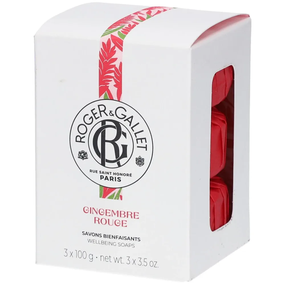 Roger & Gallet - Gingembre Rouge Box mit 3 Wohlfühl-Seifen, Set