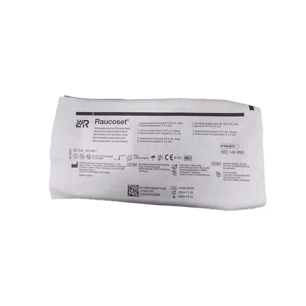 L&R Raucoset Set Anatomische Pinzette Blau 145893