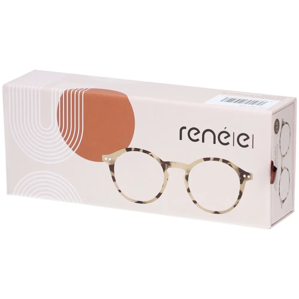 renéel® Lesebrille REY +3.0 Vanilla Latte Tortoise aus recyceltem Material