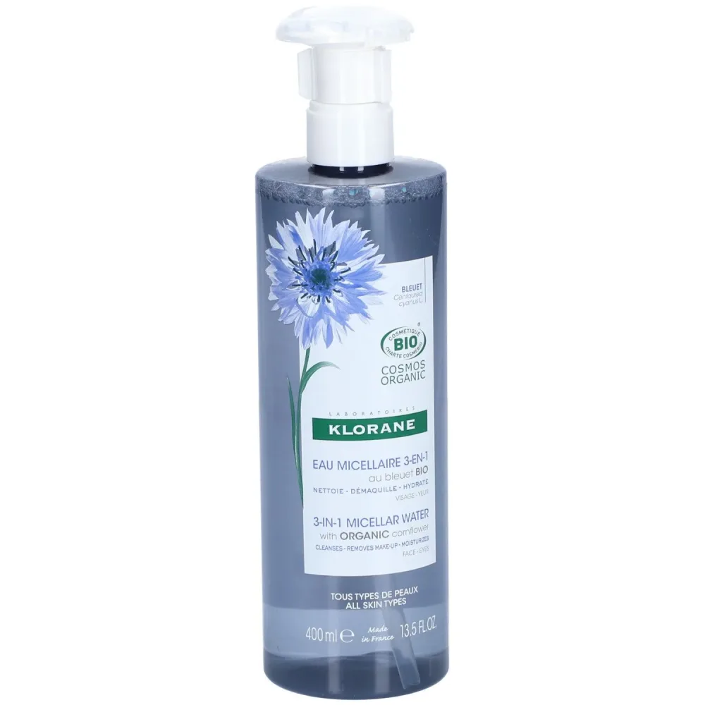 KLORANE - Mizellenlotion 3-in-1, Bio-Kornblume, 400 ml