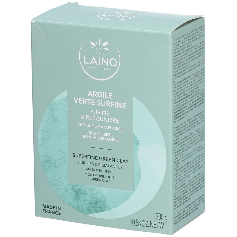 LAINO Grüne feine Tonerde, 100% natürlich (300g)