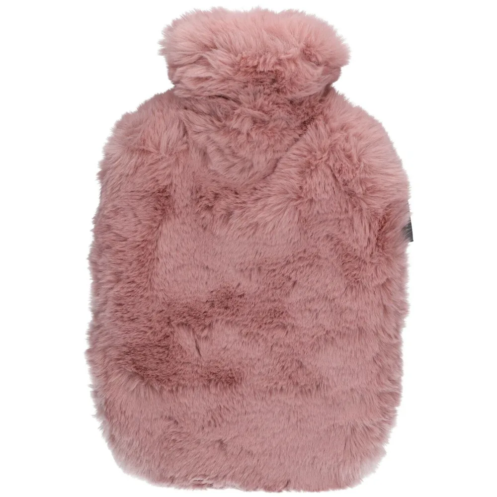 67381 44 Fashy Wärmflasche 2,0 L mit hochwertigem, extra softem Flauschbezug, rosa