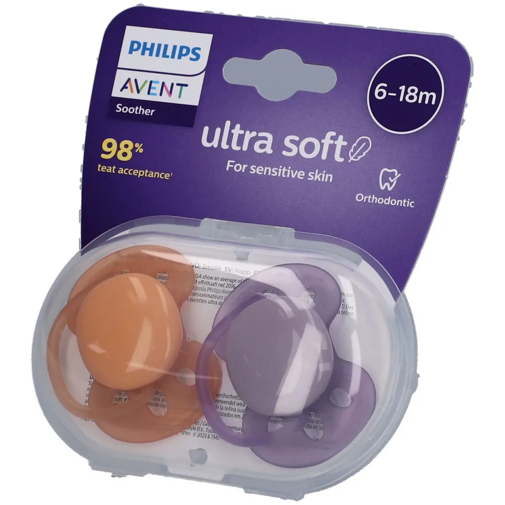 2er-Pack Schnuller ultra soft, 6-18M