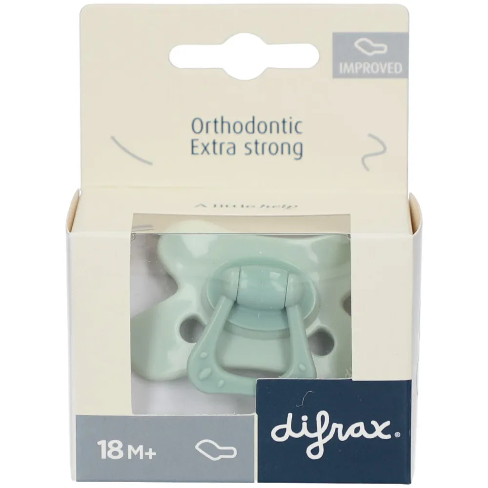 Difrax Schnuller Orthodontic, extra strong, ab 18 Monaten, Jadegrün