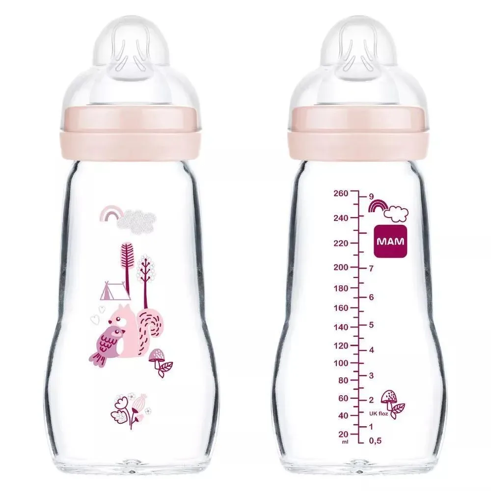 mam Feel Good Baby Flasche aus Glas 260ml 2+ Monate