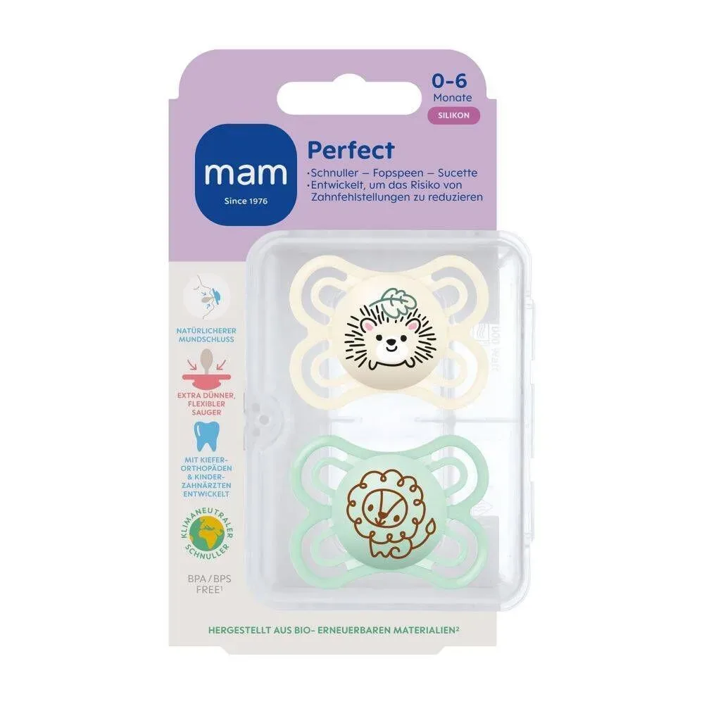 MAM Perfect Silikonschnuller 0-6 Monate, Unisex Farbe