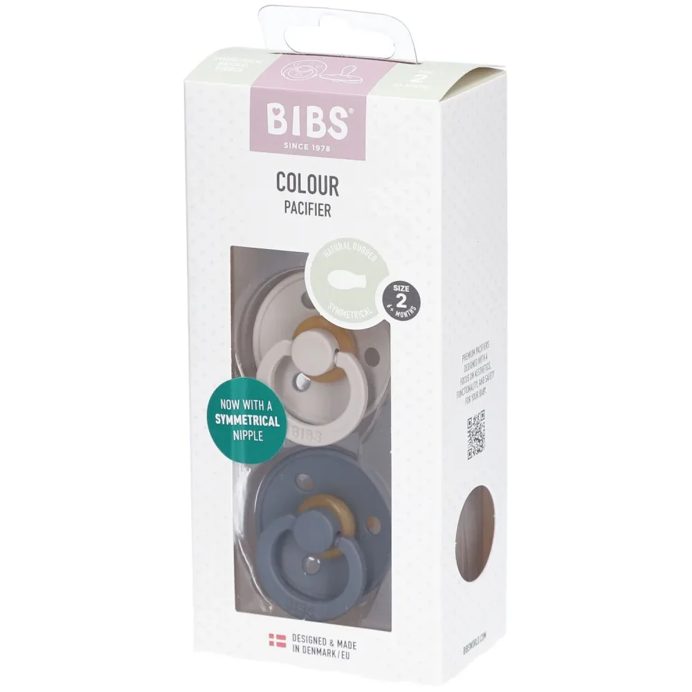 Bibs® Colour Schnuller Symmetrisch Gr. 2 Sand & Iron 2 Stück