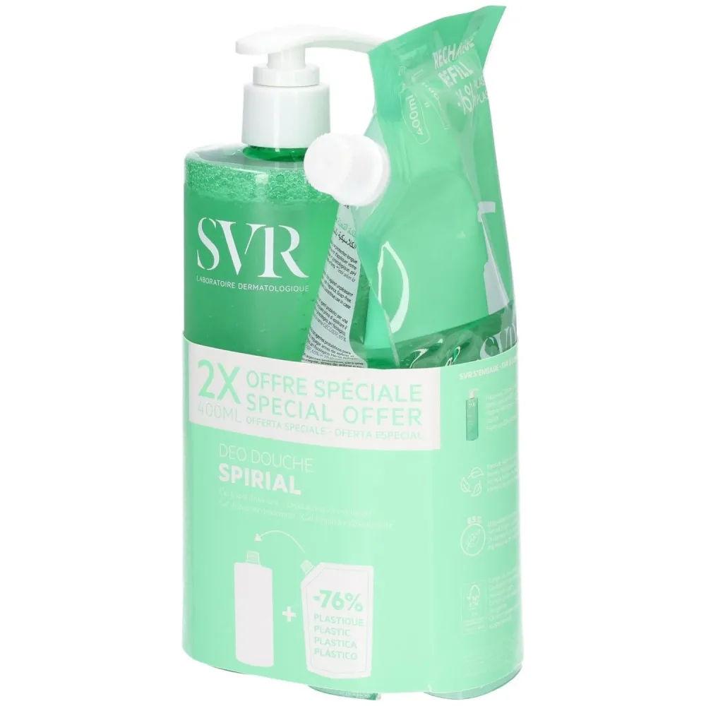 SVR Spirial Déo Douche + Refill 400 ml