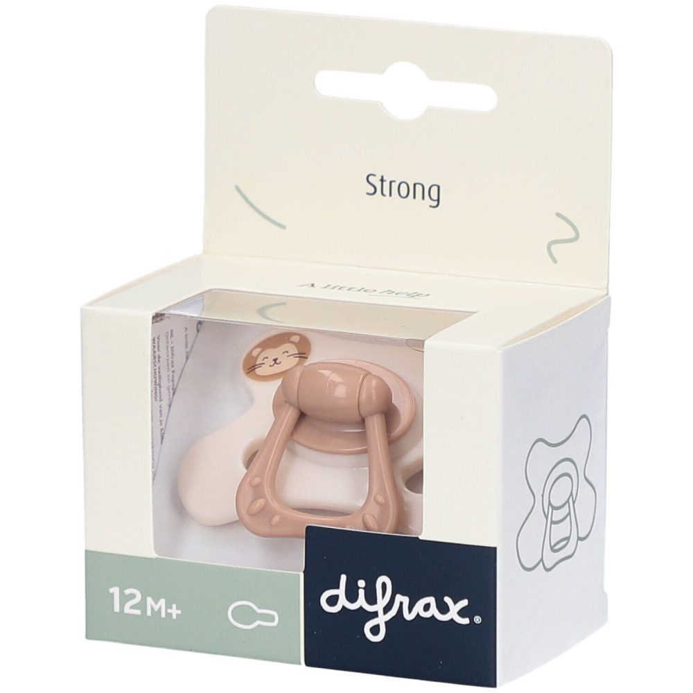 Difrax Schnuller Natural 12m+ Kleiner Löwe Braun
