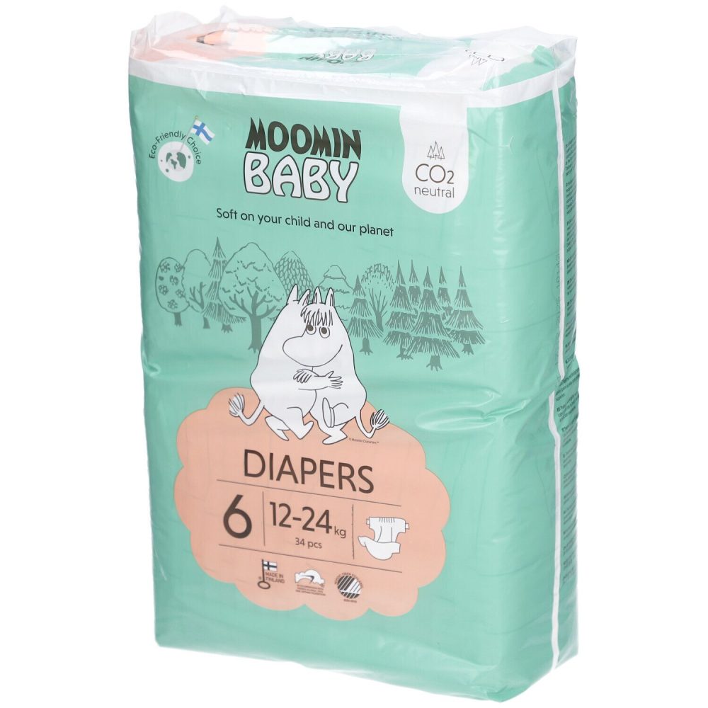 Moomin Öko-Windeln Größe 6 Junior (12?24 kg)