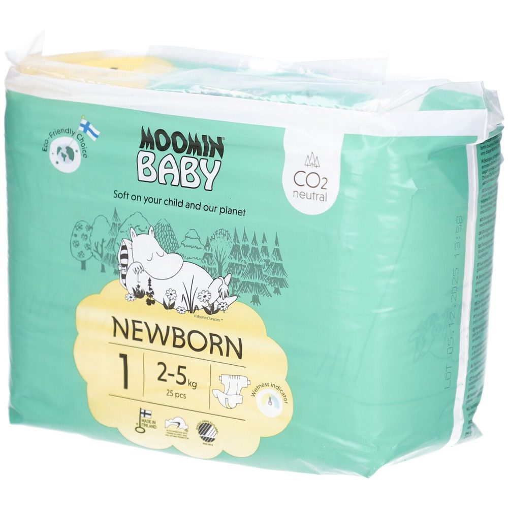 Moomin Öko-Windeln Größe 1 Newborn (2?5 kg)