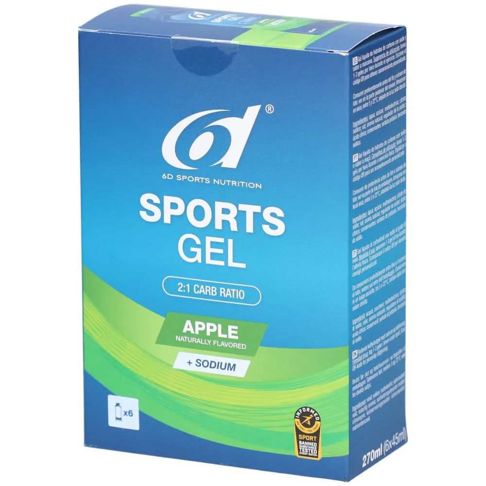 6d Sports Nutrition Sports Gel Pomme
