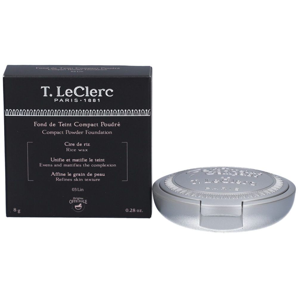 T.LeClerc Compact Powder Foundation Kompakt Foundation 8 g Nr. 03 - Lin