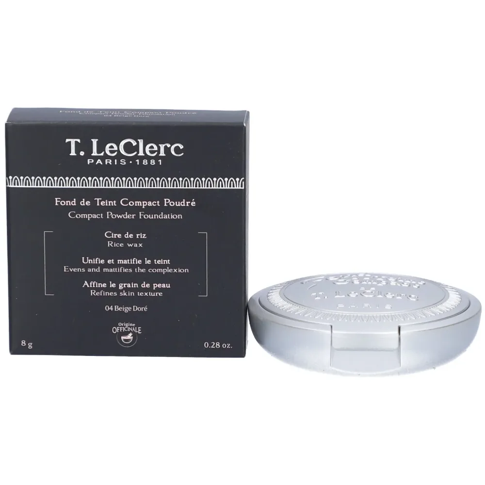 T.LeClerc Compact Powder Foundation Kompakt Foundation 8 g Nr. 04 - Beige Doré