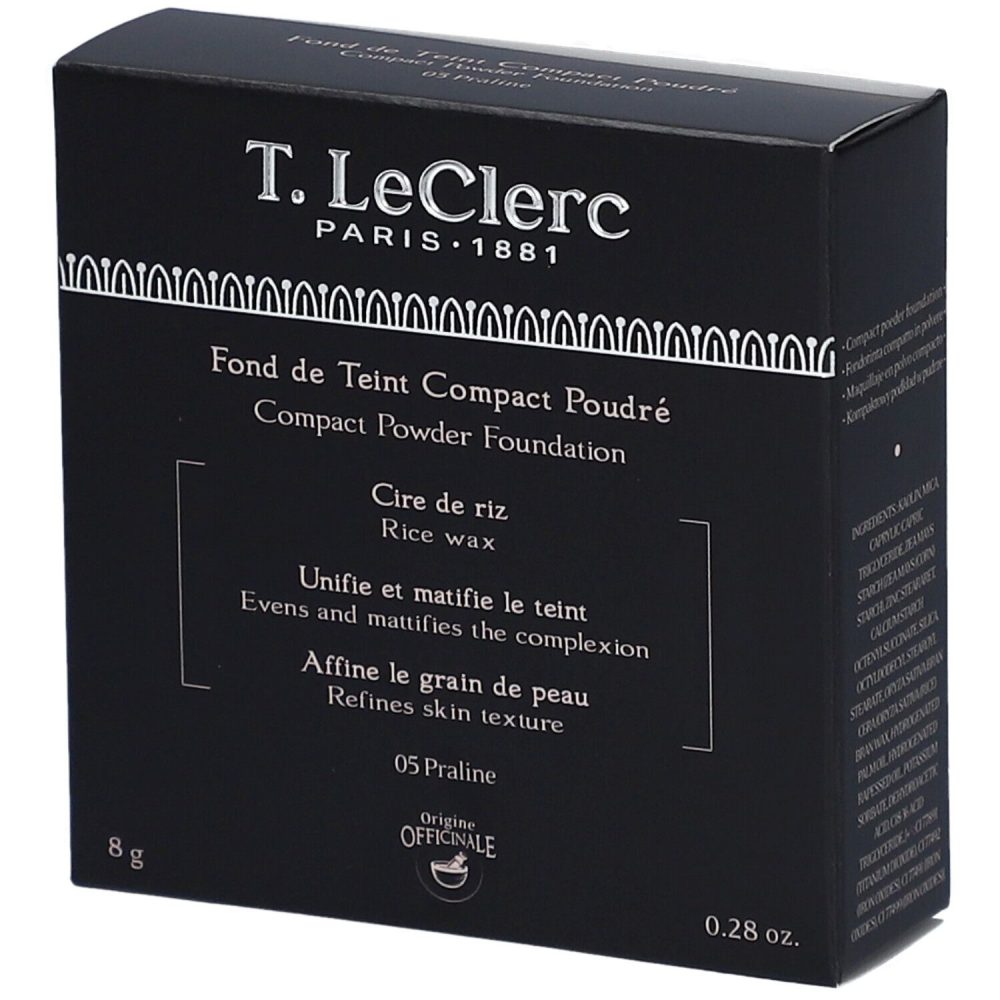 T.LeClerc Compact Powder Foundation Kompakt Foundation 8 g Nr. 05 - Praline