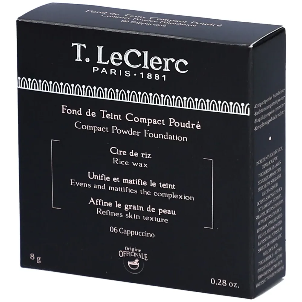 T.LeClerc Compact Powder Foundation Kompakt Foundation 8 g Nr. 06 - Cappuccino