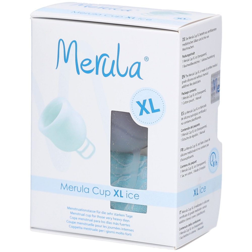 Merula Menstruationstasse Eisweiß XL