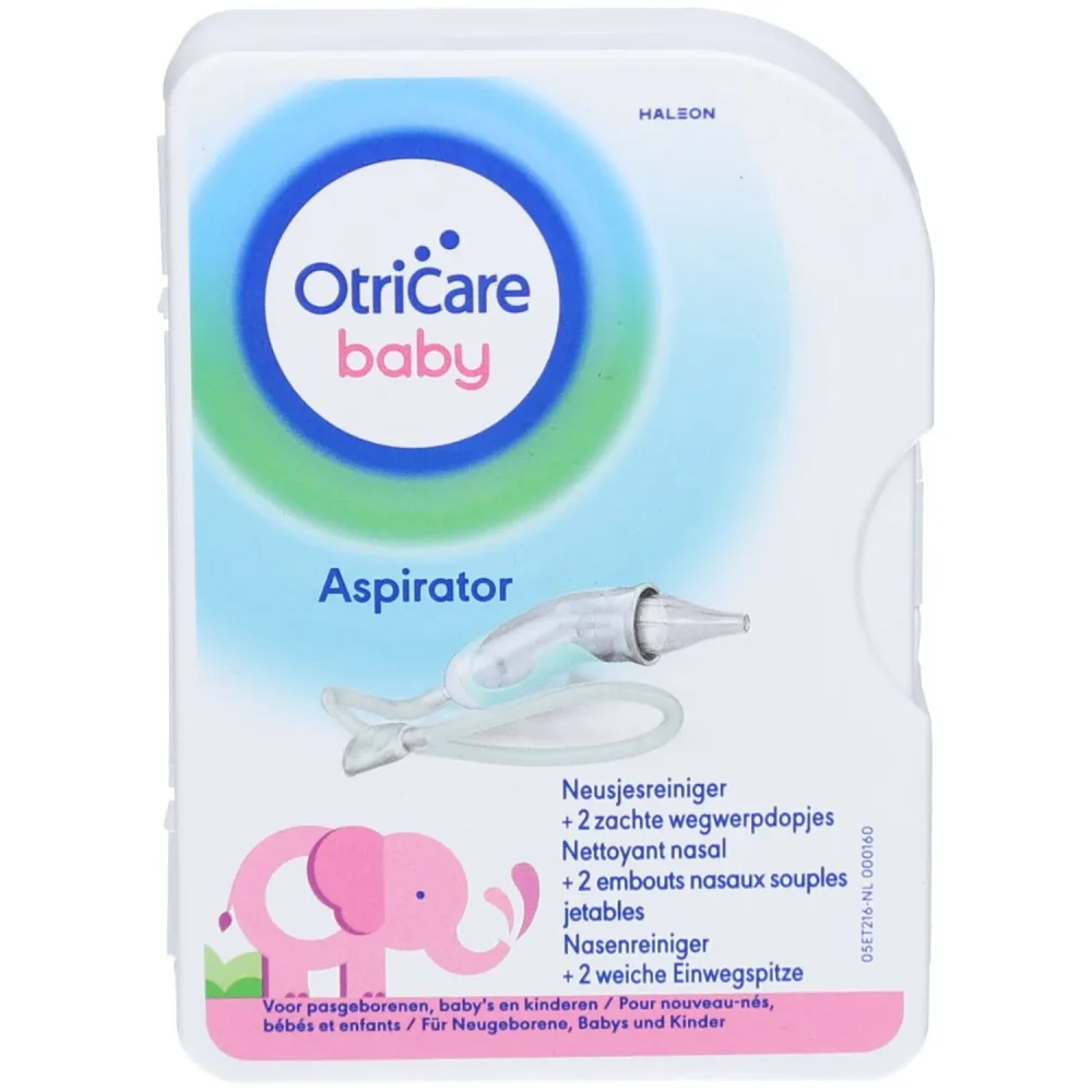 OtriCare Baby Aspirator Nasenreiniger + 2 weiche Einweg-Nasenaufsätze