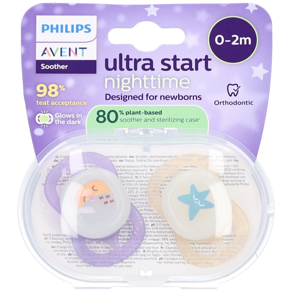 Philips Avent Schnuller ultra start Nighttime Girl 0-2 Monate