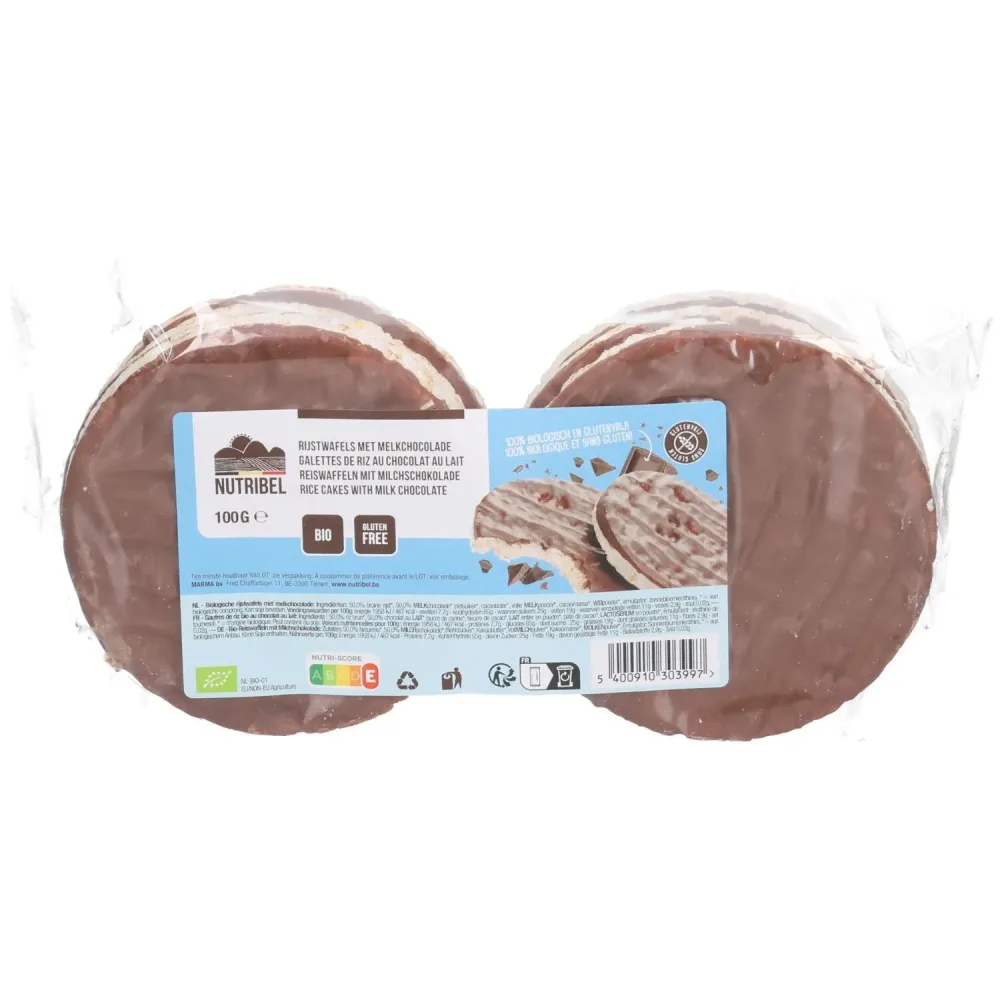Nutribel Bio-Reiswaffeln mit Milchschokolade