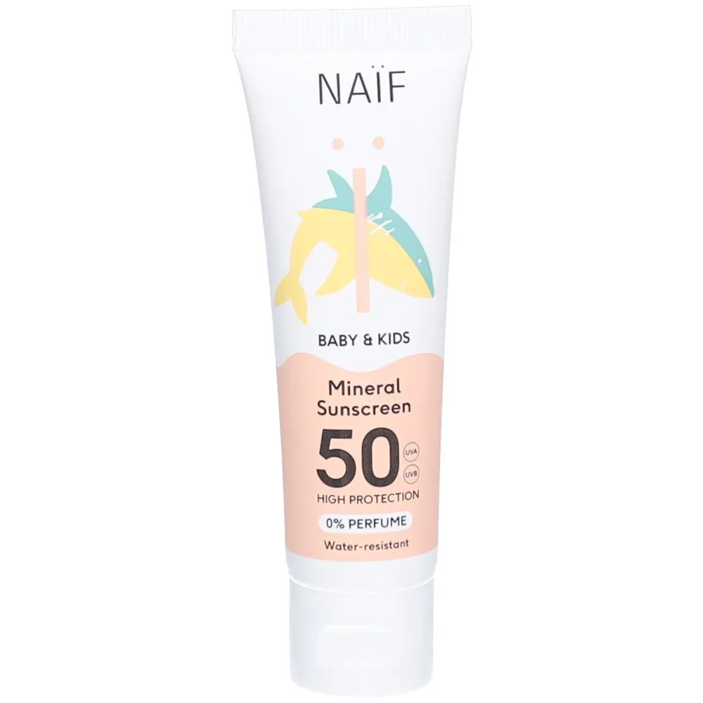NaÏf Baby & Kids Mineral Sun cream SPF50, parfümfrei (30ml)