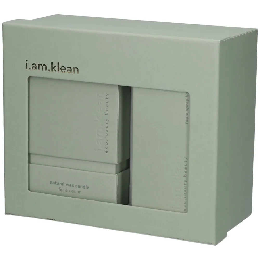 i.am.klean Geschenkset Kerze + Raumspray Fig & Cedar