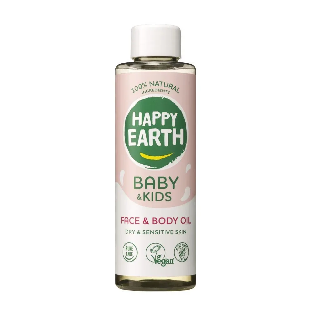 Happy Earth Natürliches Gesichts- & Körperöl 100% Baby & Kind