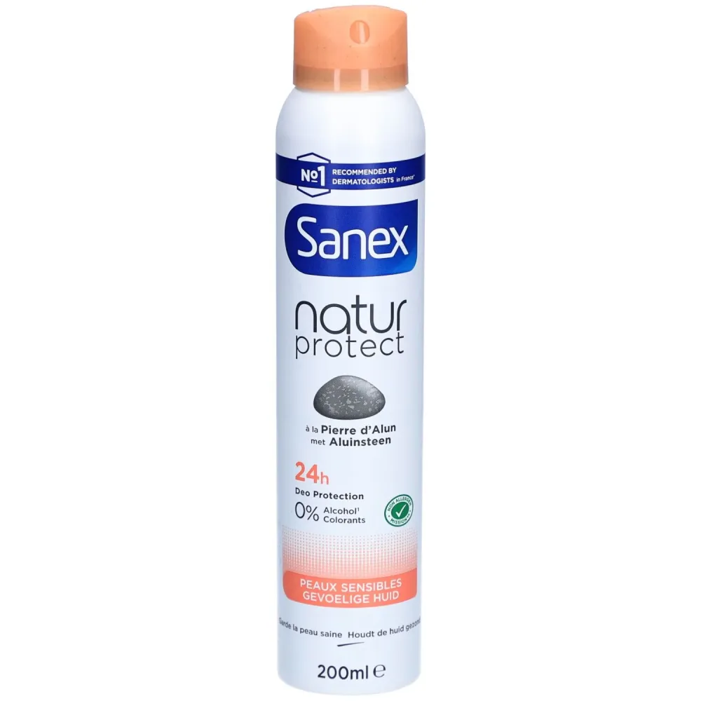 Sanex Natur Protect | Deodorant mit Alaunstein | Empfindliche Haut 24H