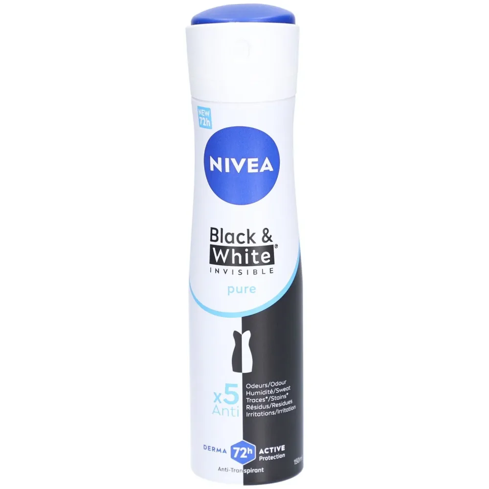 Nivea Déodorant Spray Schwarz-Weiß Unsichtbar Pur