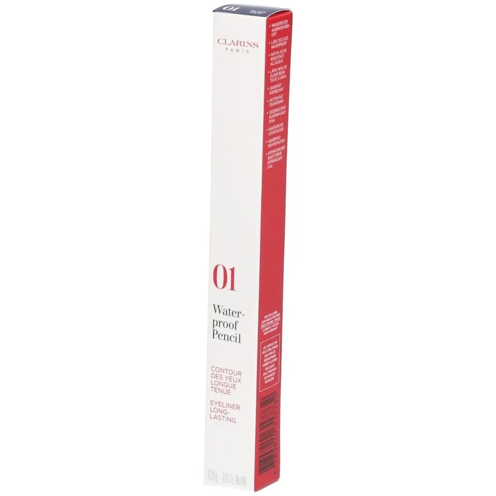Clarins Waterproof Pencil 01 Black Tulip, 0,29 g