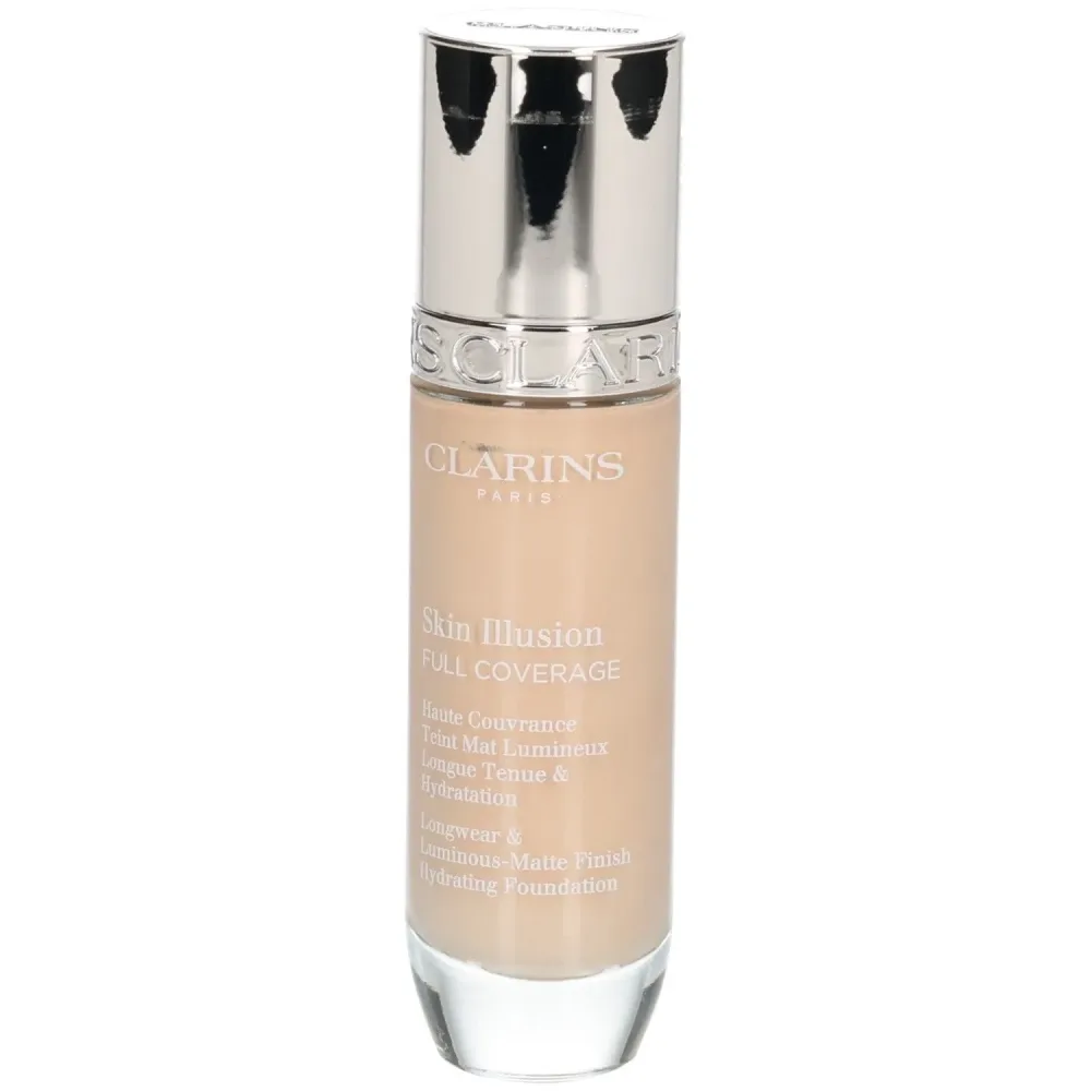 Clarins - Skin Illusion Full Coverage - Foundation mit hoher Deckkraft & mattem Finish für das Gesicht, 30 ml