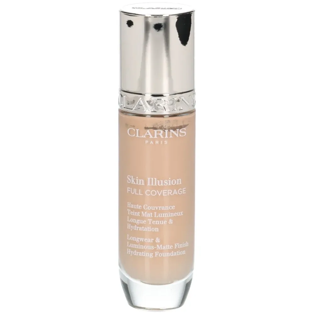 Clarins - Skin Illusion Full Coverage - Foundation mit hoher Deckkraft & mattem Finish für das Gesicht, 30 ml, .N